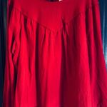 Universal Thread Bohemian Style Blouse Red Size L Photo 0