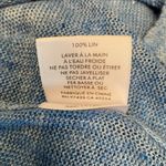 White + Warren V Neck Linen Lightweight Long Sleeve Sweater Pale Blue XS Photo 7