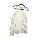 J. Lee Ivory White Lace Ruffle Vest Boho Festival Fairycore Romantic Layering XL Photo 1