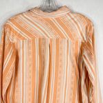 Wrangler Wrancher Shirt Small Top Orange Cream Striped Western Boho Collared 151 Photo 5