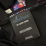 Catalina 3X (22W-24W) Black With Multi Color TrimOne Piece Swimsuit Strappy Back Photo 8