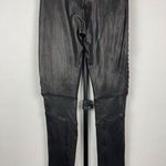 Spanx Metallic Black Faux Leather Moto Edgy Punk Rock Pull On Leggings Size S Photo 3