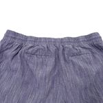 Athleta 100% Linen Pull-On Elastic Waist Shorts Textured Pockets Blue size 26 Photo 3