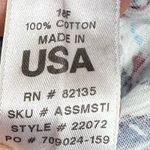 Fresh Produce  blouse women's XS geometric print short sleeve blue green beach Photo 4