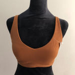 Offline By Aerie Women's Brown Ribbed Sports Bra Size Small NWT Brown Photo 0