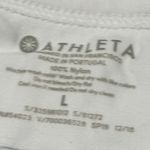 Athleta White FOOTHILL Seamless Short sleeve Nylon Top Size large Photo 3