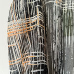 Karma Blue Beautiful patterned scarf/wrap - large 74" x 50" 100% polyester - blue, gold, wt Photo 1