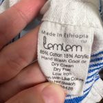 Anthropologie Lemlem  White Blue Striped Boat Neck 3/4 Sleeve Top Size S Photo 6