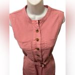 Faherty  Women's Pink Avalon Dress Sz XXS Belted Sleeveless Pockets Stretch Photo 3