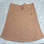 XCVI Wearables Womens Drawstring A-Line Skirt Size Medium Cotton Pockets Peach Photo 5