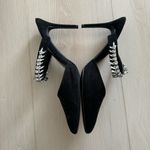 Lulus Black Tito Black Suede Rhinestone Pointed-Toe Mules Photo 5