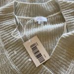 Ecru NWT  Mohair Blend Knit Lightweight Sweater V Neckline Metallic Photo 7