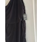 EXPRESS  One Shoulder Ruched Bodycon Midi Dress Black Size M Photo 2