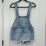 Free People Denim June Shortalls Romper Moonbeam Blue Distressed Boho Sz 25 Photo 4