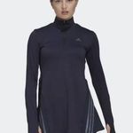 Adidas  Run Icon 3 Stripes dress NWT long sleeve woman size SMALL blue running Photo 0