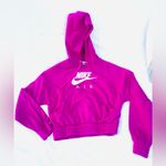 Nike  Air Sportswear Purple Pink Fuchsia Cropped Hoodie Sweater Women's XS Photo 6