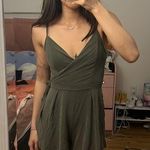 Abercrombie & Fitch NWOT abercrombie hunter green faux wrap romper Photo 0