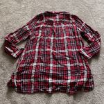 Lane Bryant  Red Black Plaid Flannel Nightshirt SIZE 22/24 Photo 4