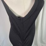 Michael Stars  Black Ribbed Tank Maxi Dress Size M Made‎ in USA Sleeveless Knit Photo 3
