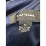 R & M Richards  Navy Blue Halter Top Rhinestone Embellished Size 10 Photo 5