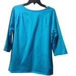 Hanes Live Love Comfort Top 3/4 Sleeve Casual Blue XL Photo 1