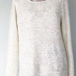 Metallic Layered Tunic Sweater White Size L Photo 0