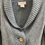 United States Sweaters Vintage  Blue Shawl Collar One Button Woman's Cardigan S M Photo 3