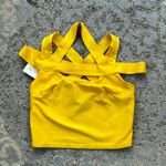 Wow Couture  Strappy Bandage Crop Top Yellow Medium Photo 0