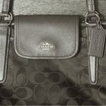 Coach ward signature tote bag nylon leather in gray taupe 33475 Photo 4
