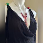 Black Swim Romper With Tassel Multi Color & Beads Trim Cover Up NWT Sz M Size M Photo 2