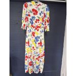 Rixo Dress Womens 4 Floral Multicolor Long Sleeve Maxi Ruffle Hem New Tag Rayon Photo 4