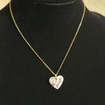 Vintage Ceramic White Heart Rose Jennifer With Gold Tone Choker Photo 2