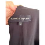 Nanette Lepore  Black White Gibgham Plaid Peplum Blazer Jacket Size 14 Photo 11