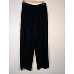 Panache Black Velvet Wide Leg Pleated High Waisted Dress Pants Size 14 Photo 2