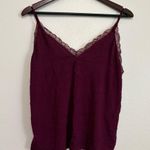 Victoria's Secret  Size S/M Modal Soft Maroon Plum Burgundy Lace Short Sleep SET Photo 2