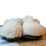 Birkenstock  Teddy Eggshell Boston Big Buckle Flex Platform Slides Photo 2