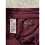 FIGS  Catarina Jogger Scrub Pants‎ Zipper Pockets Burgundy Medical Size L Photo 2