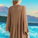 Nine West  NWT Raschel Knit Ruana Poncho Cape Photo 3