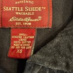 Eddie Bauer Seattle Suede Black Button-Up Shirt XS 100% Leather Washable Photo 4