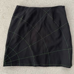 Moschino  Cheap & Chic Black Mini Skirt Neon Green Stitching Y2K Designer 46/M Photo 0