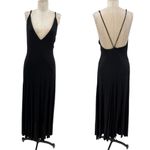 Free People  Beach Black Viscose Jersey Strappy Midaxi Dress‎ Size XS Photo 1