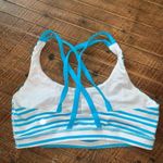 Lululemon Energy twin blue stripe strappy Athleisure size 2 bra Photo 1