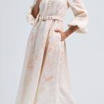 Zimmermann  Crush Buttoned Belted Linen Midi Dress Ciara Floral US 8 NWT Photo 0