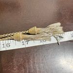 J.Crew  Gold Tone Tassel Lariat Necklace Rhinestone Accents Glam Boho Chic Long Photo 6