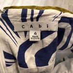 CAbi Women's Blue/White Swirl Graphic Print Lombard Pleated A-Line Skirt size 4 Photo 2