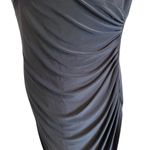 Ralph Lauren Ruched Sheath Dress Gorgeous Black V Neck Cap Sleeve Size 12 Photo 3