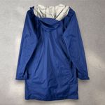 LL Bean Trail Model Raincoat Women's M Blue Long Waterproof Jacket Hooded Rugged Size M Photo 1