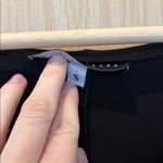 Bryn Walker Baxter Tunic Top Black Oversized V-Neck Size Small Photo 3