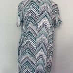 H&M White Green Black Short Sleeve Dress Photo 0