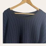 Maison Margiela Long Sleeve Navy Ribbed Oversized Crewneck Knit Sweater Size XS Photo 5